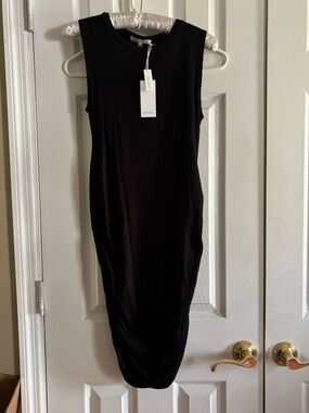 Sleeveless Black Midi Dress by Antistar - Sleek Everyday Style